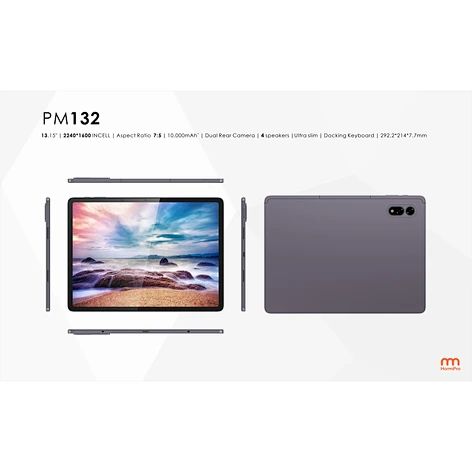 13.15" Tablet PC, Dual Rear Camera, Ultra slim,  with Docking Keyboard